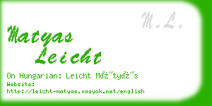 matyas leicht business card